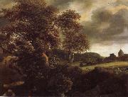 Jacob van Ruisdael Hilly Landscape with a great oak and a Grainfield china oil painting reproduction